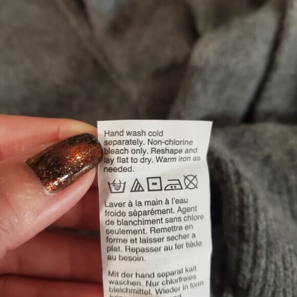 Madewell Womens Merino Wool Alpaca Blend Open Cardigan Sweater Size M Gray Cozy - Picture 10 of 13